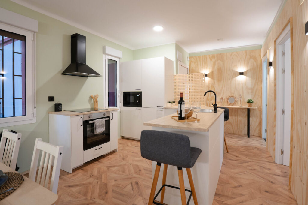 cocina abierta al salón